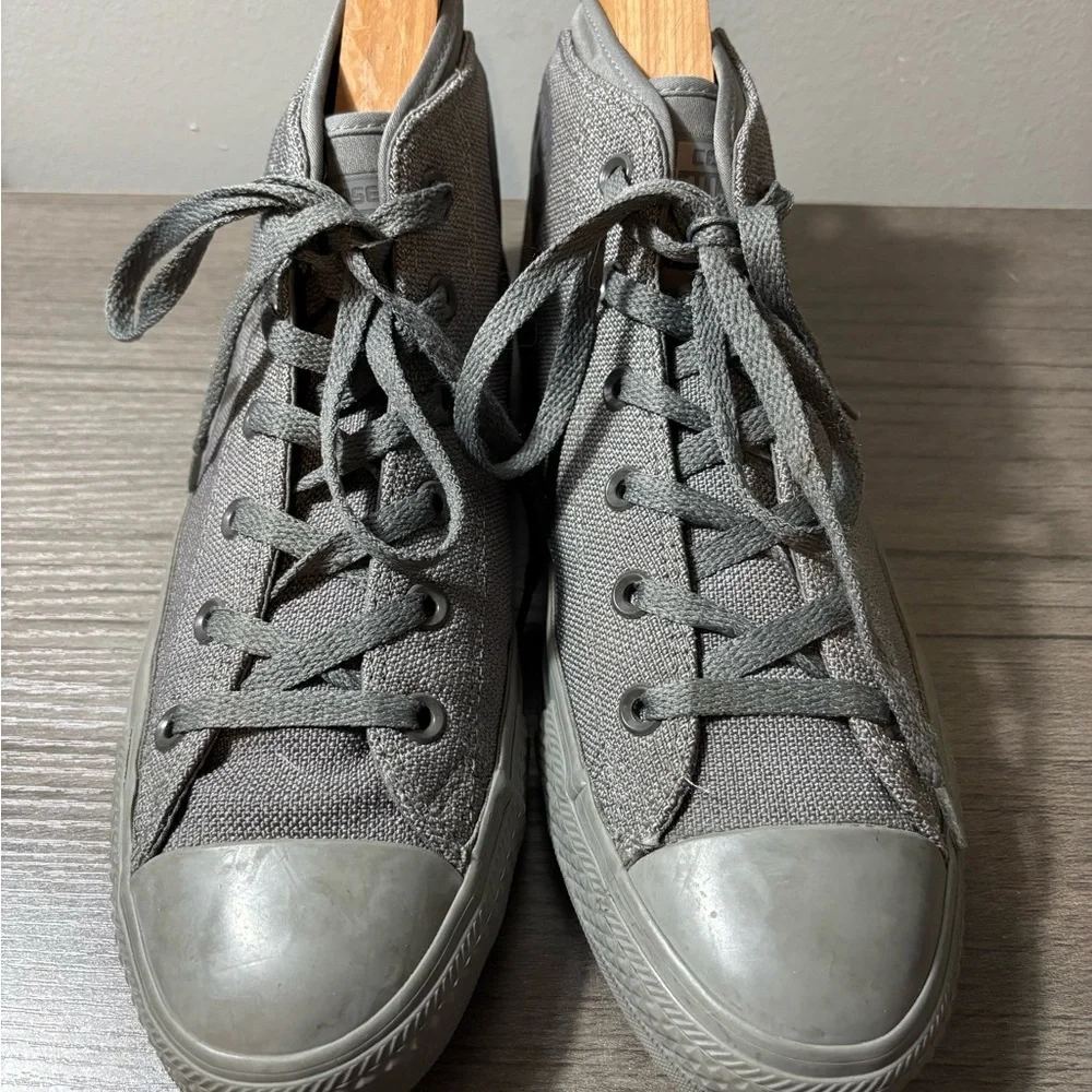 Converse Gray‎ High-Top Sneakers Men’s 9 - Picture 2 of 7